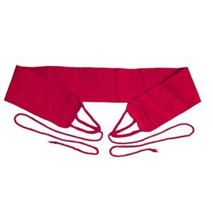 Vintage Cloth Faja Mexican Cinto Tie Wrap Belt Sash Boho Red Wide